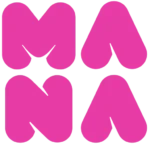 Kolektiv Mana - logo, velika roze crna slova