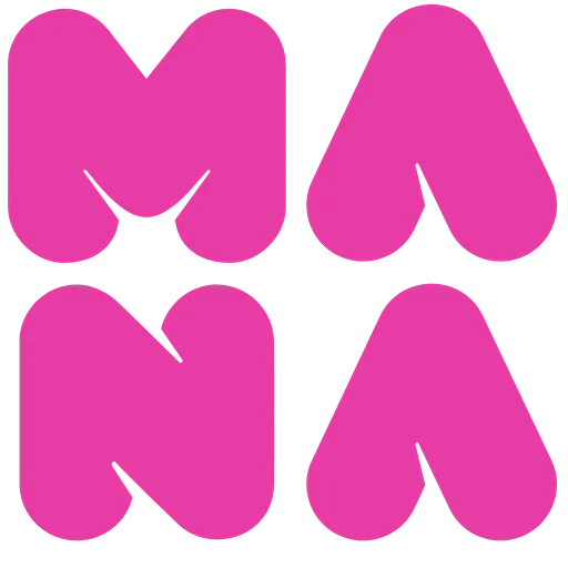 Kolektiv Mana - logo, velika roze crna slova